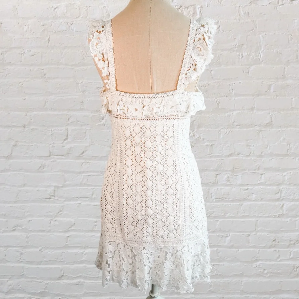 Free People Cross My Heart Crotchet Mini Dress - Picture 11 of 15